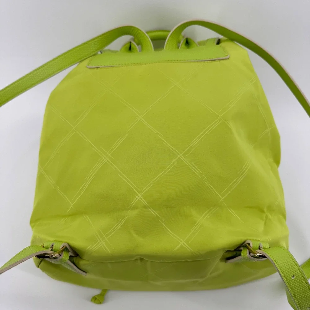 New Vera Bradley Preppy Poly Backpack Womens Small Citrine Green 14895-515